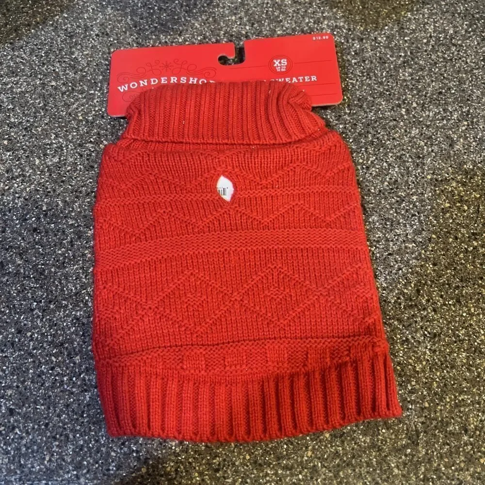 Wondershop Target XS Breed Dog Puppy Cat Pet Sweater & Pet Pajamas Red/Blk Plaid